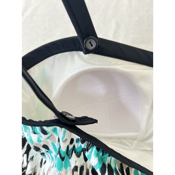 Le Cove Swimdress Women’s Size 14 Teal Ikat Removable Straps - Picture 5 of 11